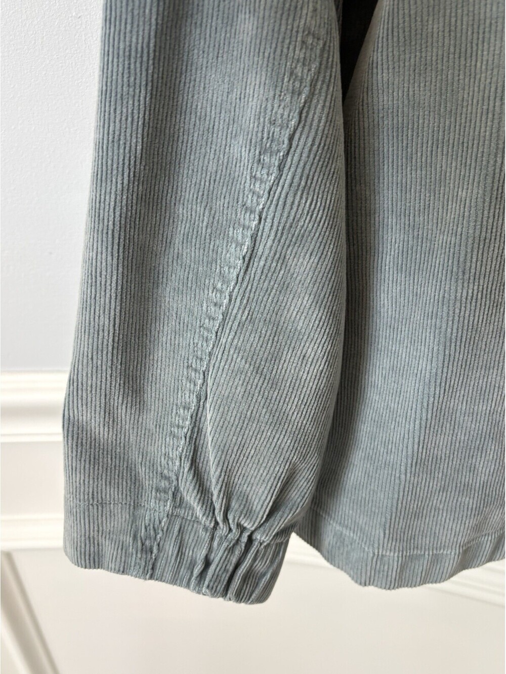 AnyBody Blue Solid Basic Jacket Button Front Pockets Long Sleeve Plus Size 2X - Picture 5 of 6